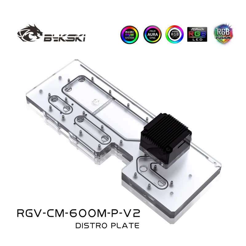 Distro Plate Ddc Pump Combo - Tanque acrílico BYKSKI para uso em