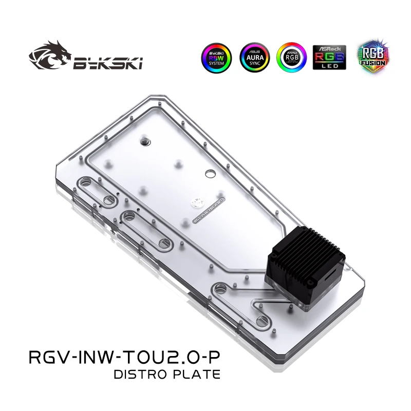 Distro Plate Ddc Pump Combo - Placa acrílica BYKSKI Solução de canal