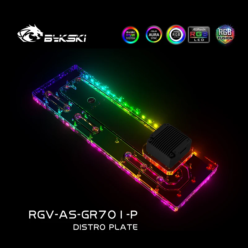 Distro Plate Ddc Pump Combo - BYKSKI Distro Plate Reservatório Acrílico para