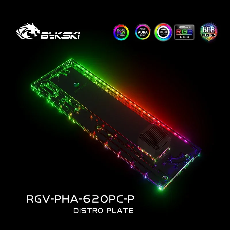 Distro Plate Ddc Pump Combo - Placa de distribuição acrílica Bykski/reservatório de