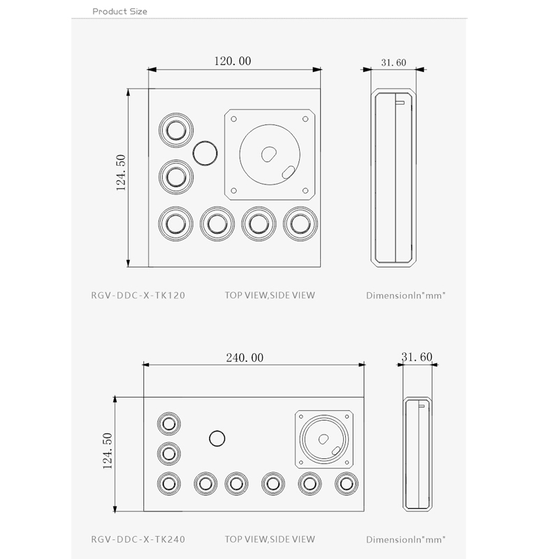 Bykski RGV-DDC-X-TK120/240 / P - Distro Plate Ddc Pump Combo avaliação e preço