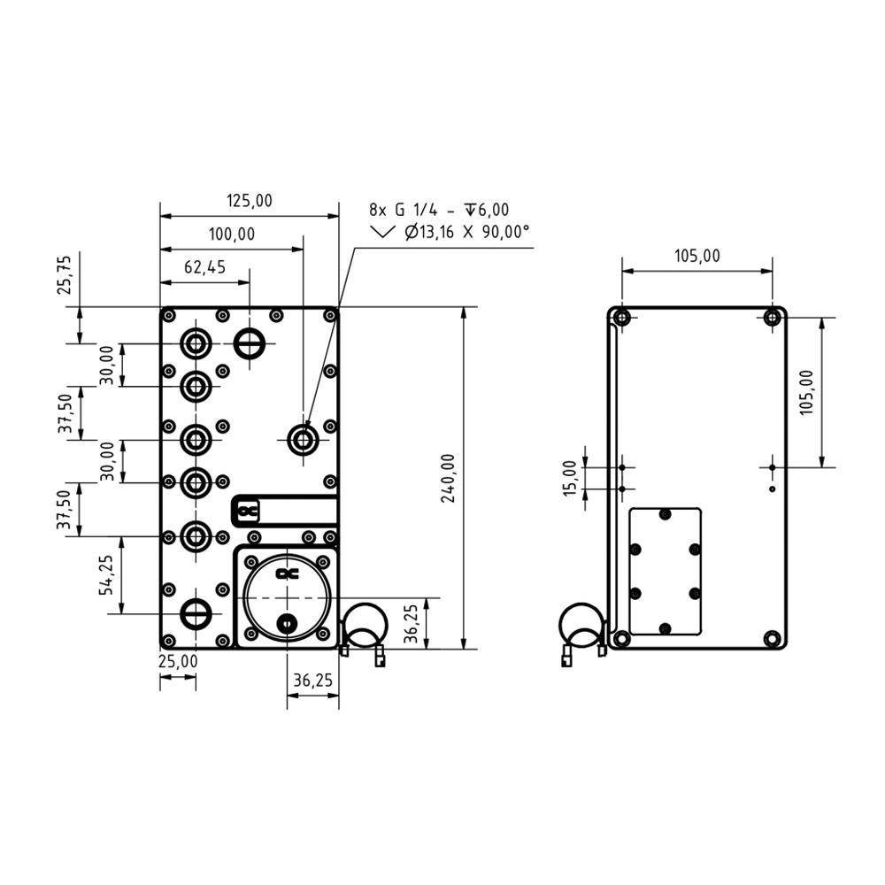 Placa de Distribuição Alphacoo - Integrated Pump Reservoir Distro Plate avaliação e preço